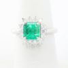 Picture of Platinum Emerald & Diamond Ring
