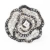 Picture of 14k White Gold Pavé Set Black & White Diamond Rose Ring