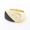 Picture of 14k Yellow Gold Diamond & Onyx Ring
