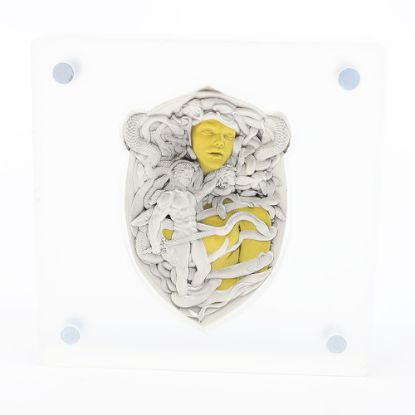 Picture of Republic of Gabonaise 3 Ounce Perseus Shield Colorized Silver Coin