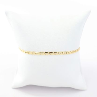 Picture of 14k Yellow Gold Thin Mariners Link Chain Bracelet