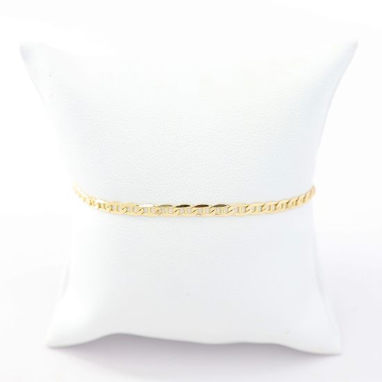 Picture of 14k Yellow Gold Thin Mariners Link Chain Bracelet