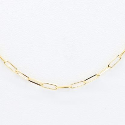 Picture of 18k Yellow Gold Paperclip Link Chain