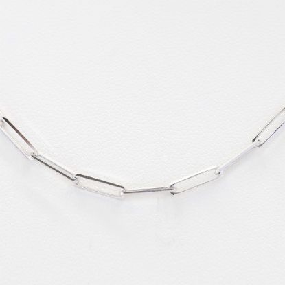 Picture of 18k White Gold Paperclip Link Chain