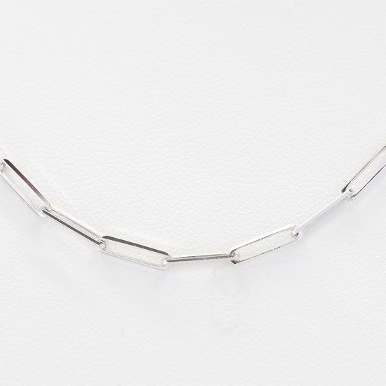 Picture of 18k White Gold Paperclip Link Chain
