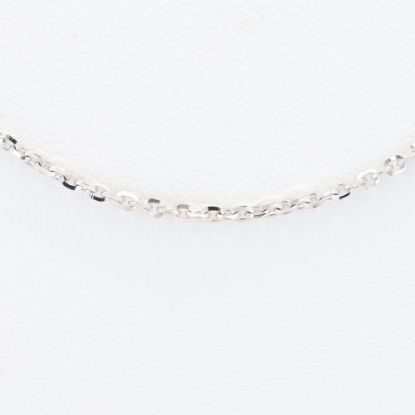 Picture of 18k White Gold Thin Cable Link Chain Necklace