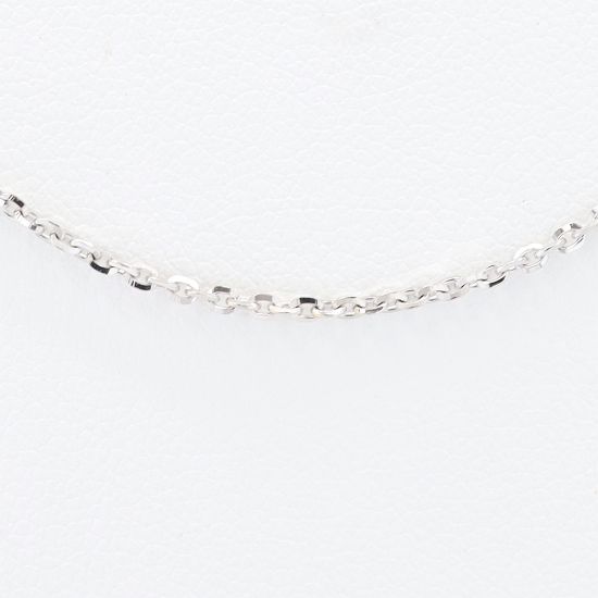 Picture of 18k White Gold Thin Cable Link Chain Necklace