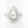 Picture of 14k White Gold Brilliant Pear Cut Diamond Halo Ring