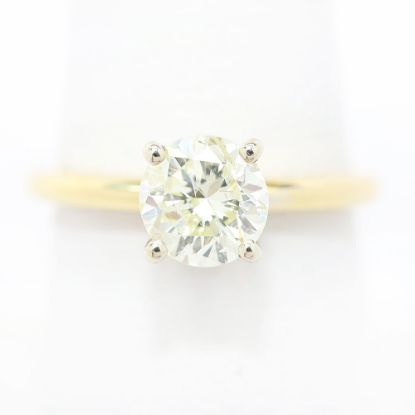 Picture of 14k Yellow Gold Brilliant Solitaire Diamond Ring