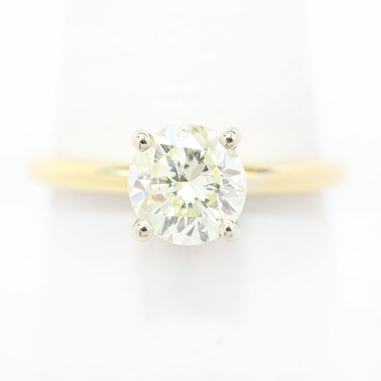 Picture of 14k Yellow Gold Brilliant Solitaire Diamond Ring