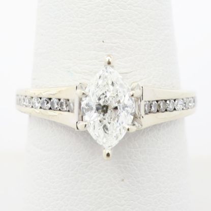 Picture of 14k White Gold Brilliant Marquise Cut Diamond Ring