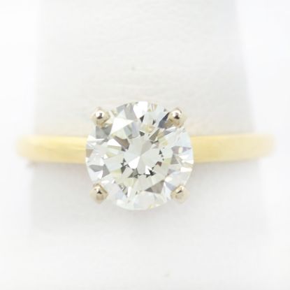 Picture of 14k Yellow Gold Brilliant Solitaire Ring