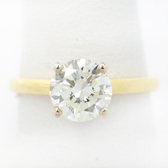 Picture of 14k Yellow Gold Brilliant Solitaire Ring