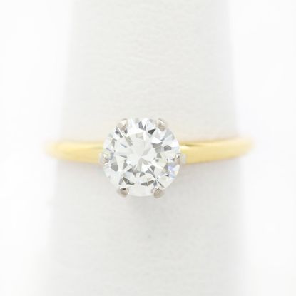 Picture of 18k Yellow Gold Brilliant Solitaire Ring
