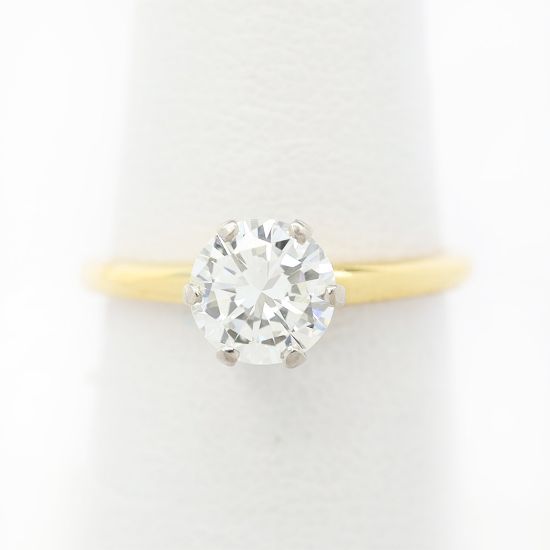 Picture of 18k Yellow Gold Brilliant Solitaire Ring