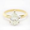 Picture of 14k Yellow Gold Brilliant Pear Cut Diamond Ring