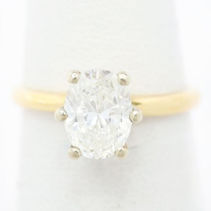 Picture of 14k Yellow Gold Oval Diamond Ring