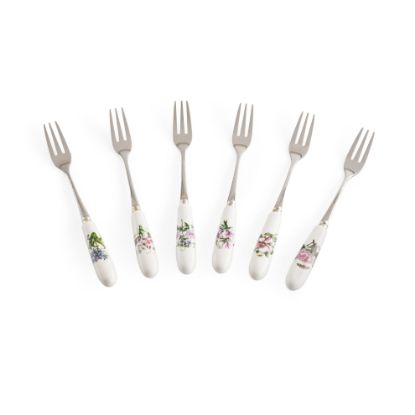 Picture of New Set of 6 Pastry Forks, Ceramic Handles