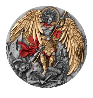 Picture of 2024 Niue: St. Michael Angel 2 Oz. Silver Coin