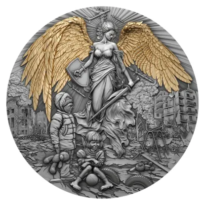 Picture of 2023 Guardian Angel 2 Oz. Silver Antiqued Coin