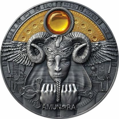 Picture of 2020 Niue: Amun Ra 'Divine Faces of the Sun' 3 Oz. Silver Coin