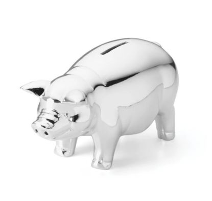 Picture of Classic Silver Plated Piggy Bank