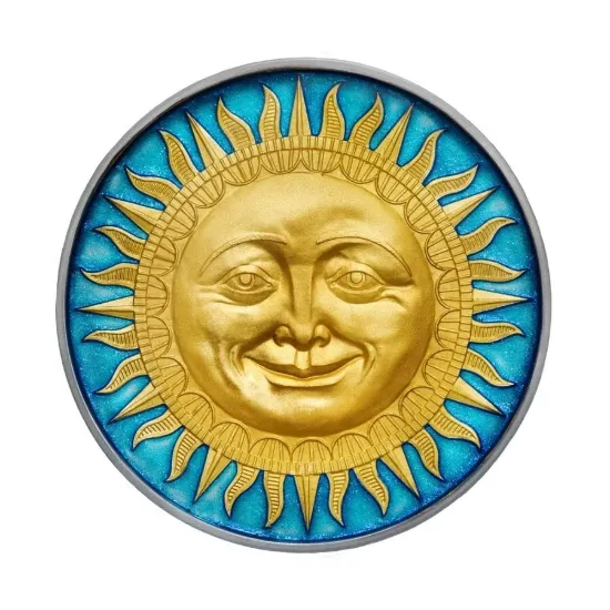 Picture of 2017 Niue: Sun 'Celestial Bodies' 2 Oz. Colorized Silver Coin