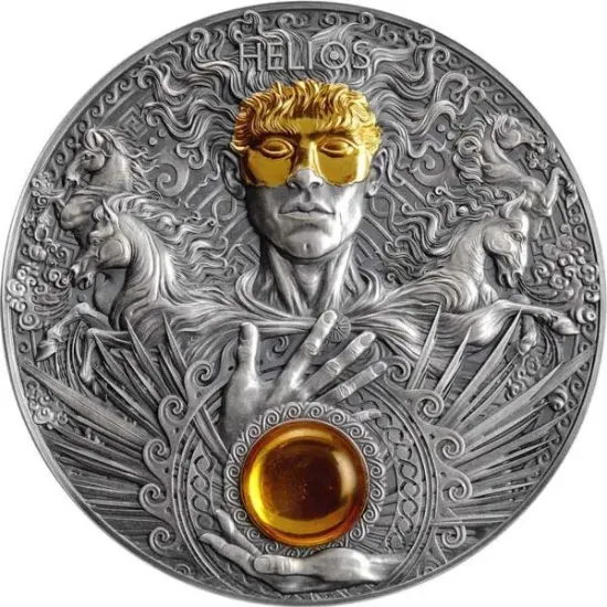 Picture of 2022 Niue: Helios 'Divine Faces of The Sun' 3 Oz. Silver Coin