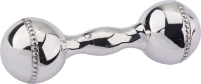 Picture of Beaded Sterling Silver Dumbbell Rattle