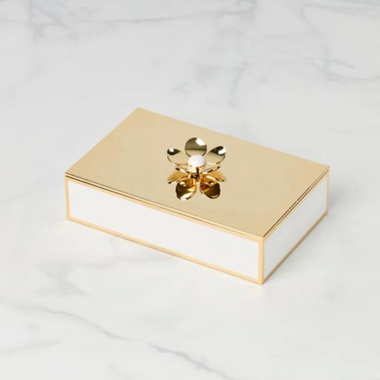 Picture of New Large White Floral Box