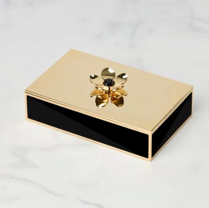 Picture of New Large Black Floral Box