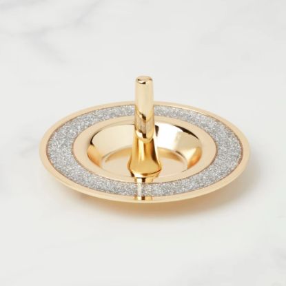Picture of New Silver Glitter Ring Dish