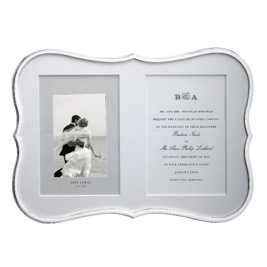 Picture of New Double 5x7" Silver Invitation Frame