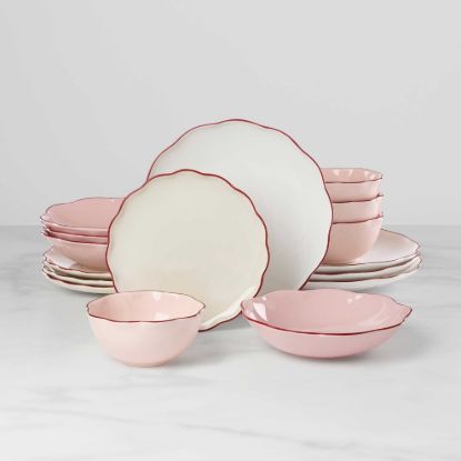 Picture of New 16-Piece Pink Dinnerware Set