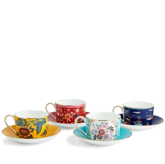 Picture of New Teacups & Saucers, Set of 4