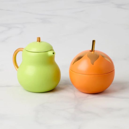 Picture of New Pear & Orange Sugar & Creamer Set