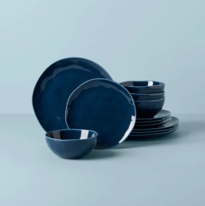 Picture of New Blue 12-Piece Dinnerware Set