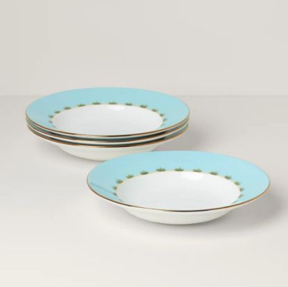 Picture of New Set of 4 Rimmed Soup Bowl, Tradewind