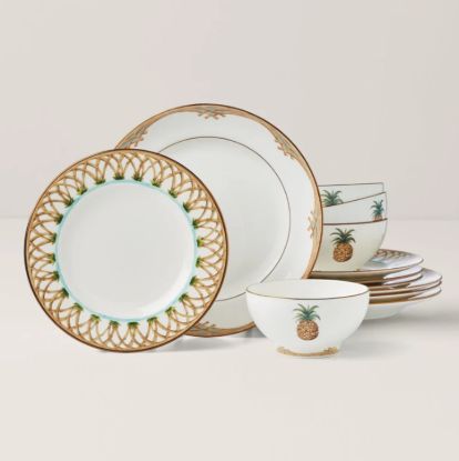 Picture of New 12-Piece Dinnerware Set, Bamboo