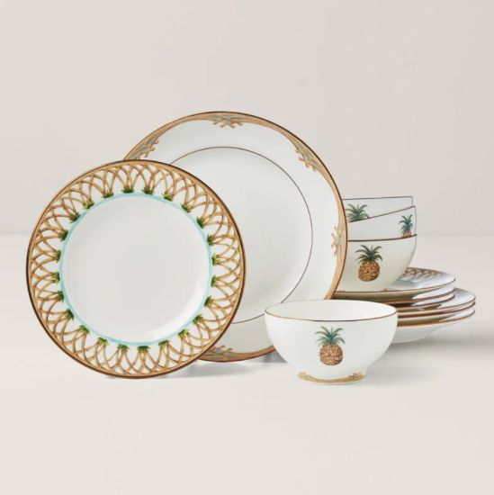 Picture of New 12-Piece Dinnerware Set, Bamboo