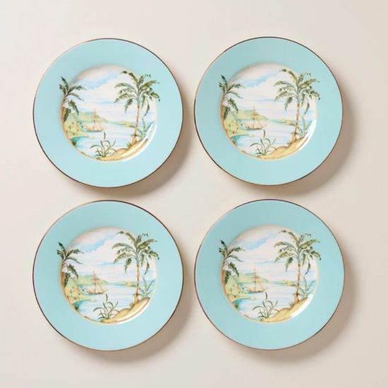 Picture of New Set of 4 Accent Plates, Tradewind