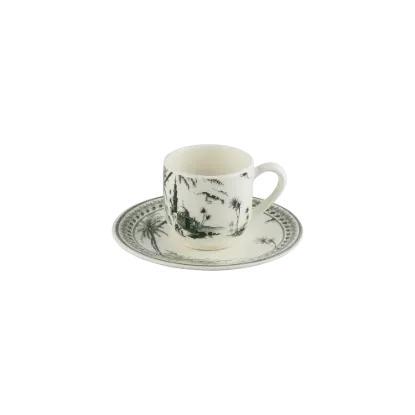 Picture of Set of 2 Espresso Cups & Saucers