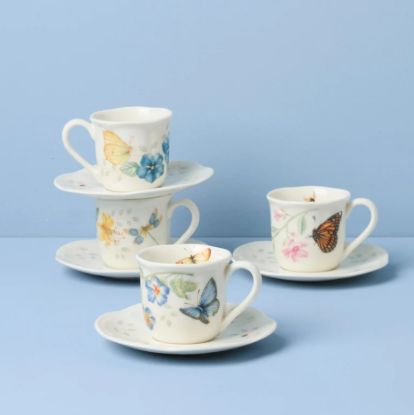 Picture of New Set of 4 Espresso Cups & Saucers, Assorted