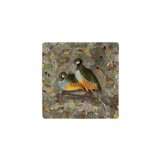 Picture of Large Square Candy Tray 'Partridge'