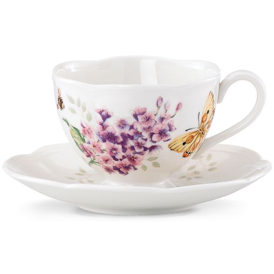 Picture of New Teacup & Saucer, Orange Sulpher