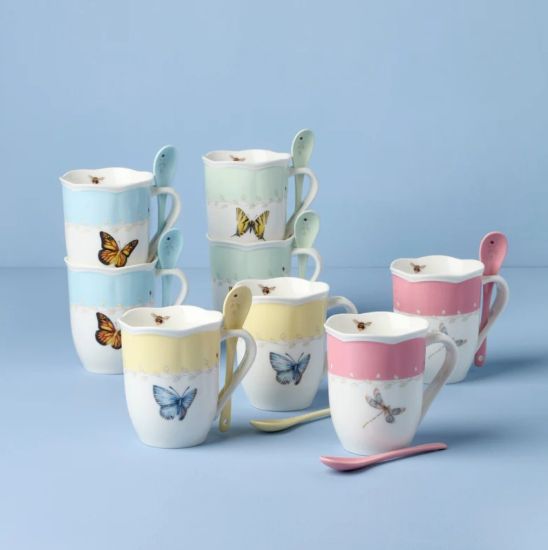 Picture of New Set of 8 Mugs with Spoons, Assorted