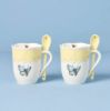 Picture of New Pair of Yellow Mugs with Spoons