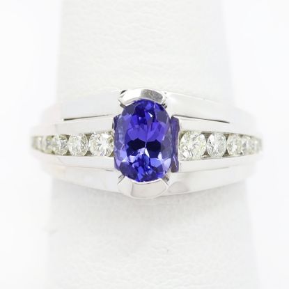 Picture of 18k White Gold Tanzanite & Diamond Ring