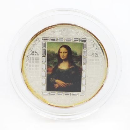 Picture of 2016 MONA LISA Leonardo da Vinci Masterpieces of Art 3 Oz. Silver Coin