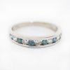 Picture of 14k White Gold Blue & White Diamond Band